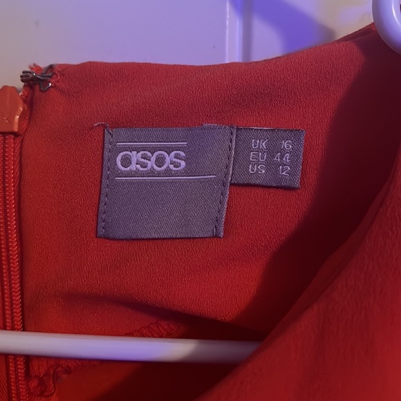 ASOS dress size 12 the color is a reddish orange - Picture 3 of 3